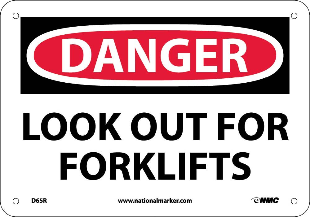 Danger Look Out For Fork Lifts Sign-eSafety Supplies, Inc