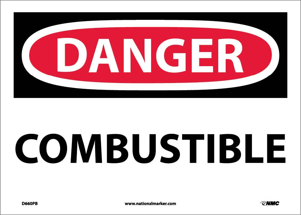 Danger Combustible Sign-eSafety Supplies, Inc