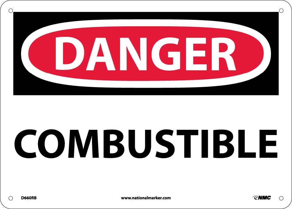 Danger Combustible Sign-eSafety Supplies, Inc
