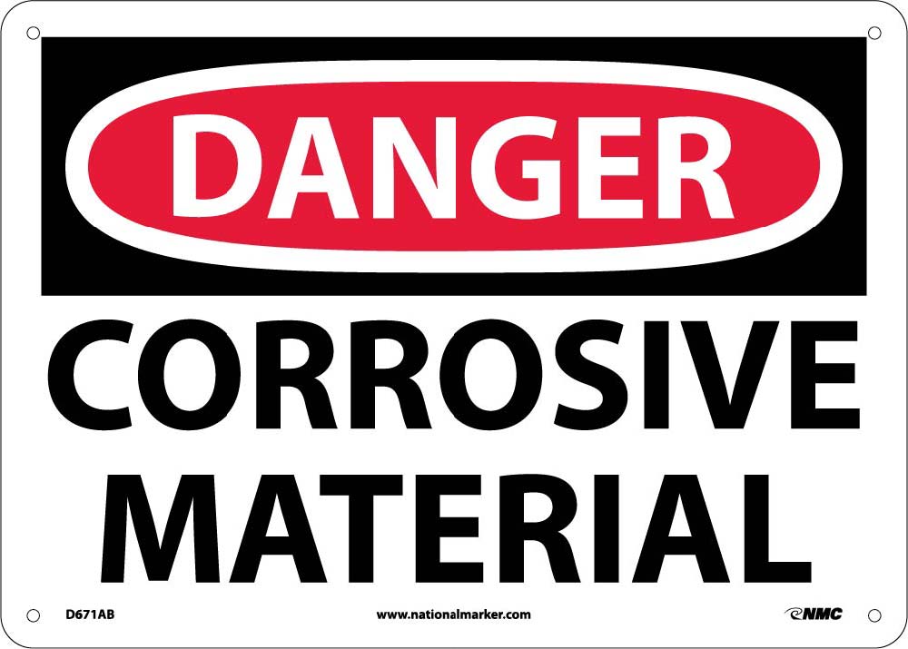 Danger Corrosive Material Sign-eSafety Supplies, Inc