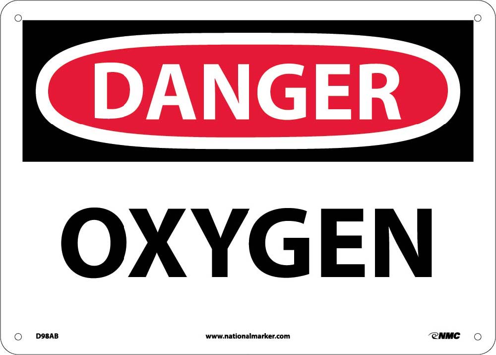 Danger Oxygen Sign-eSafety Supplies, Inc