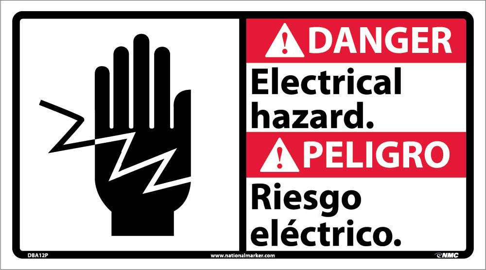Danger Electrical Hazard Sign - Bilingual-eSafety Supplies, Inc