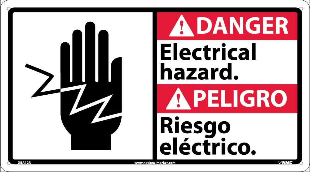 Danger Electrical Hazard Sign - Bilingual-eSafety Supplies, Inc