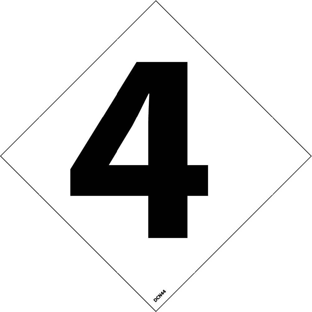 Nfpa Label Number 4" - 5 Pack-eSafety Supplies, Inc
