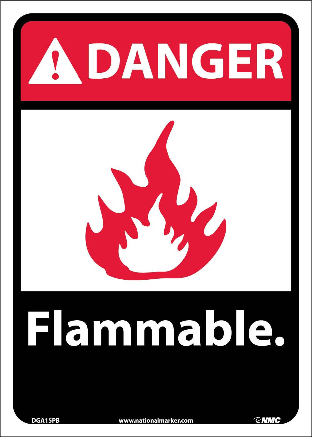 Danger Flammable Sign - Bilingual-eSafety Supplies, Inc