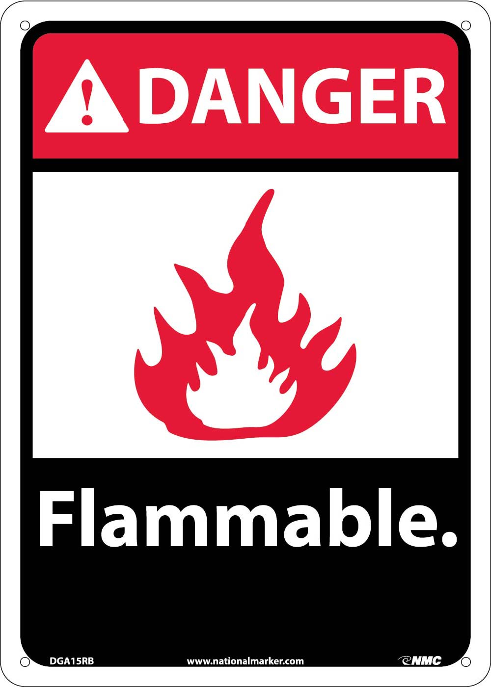Danger Flammable Sign - Bilingual-eSafety Supplies, Inc