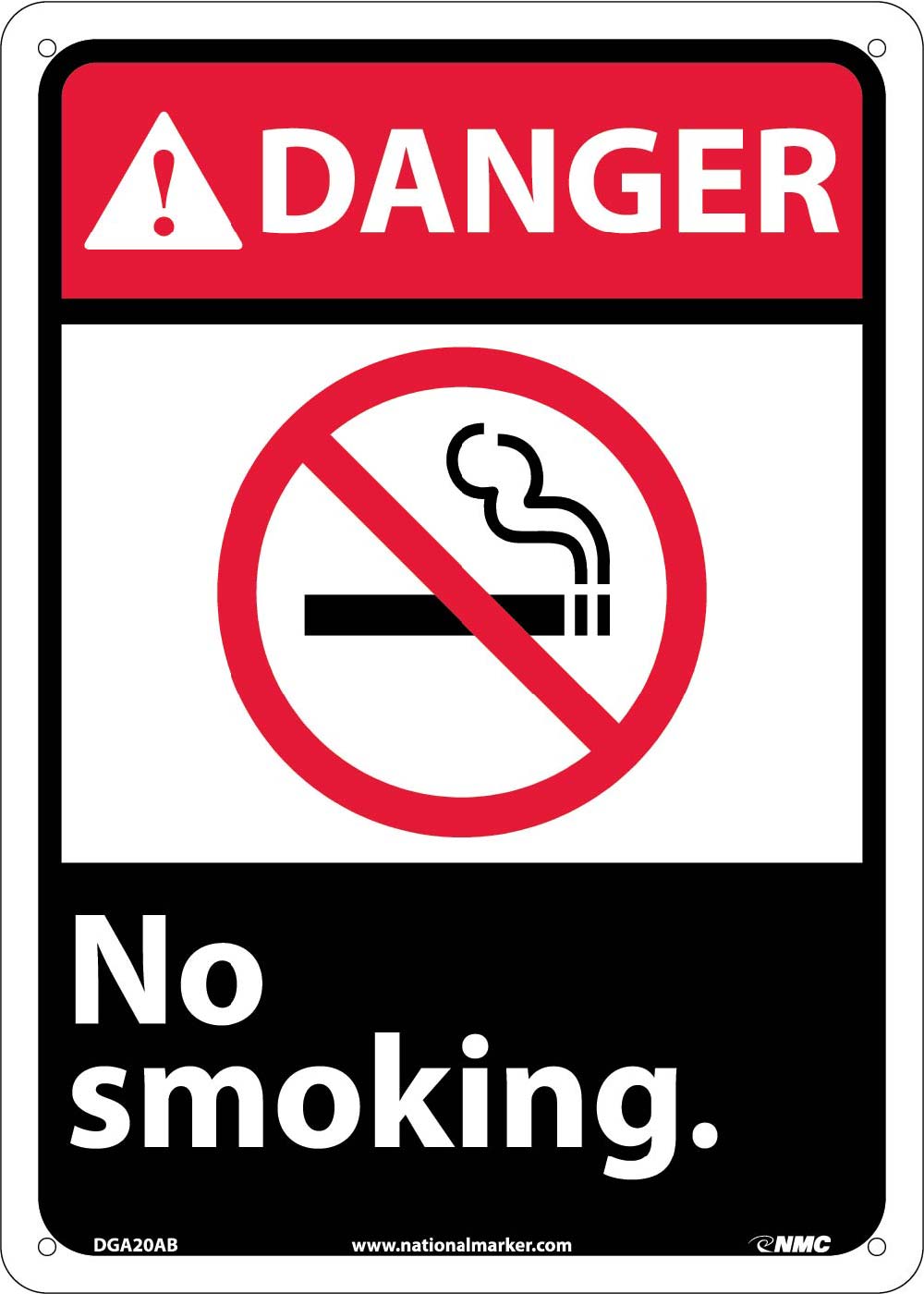 Danger No Smoking Sign-eSafety Supplies, Inc