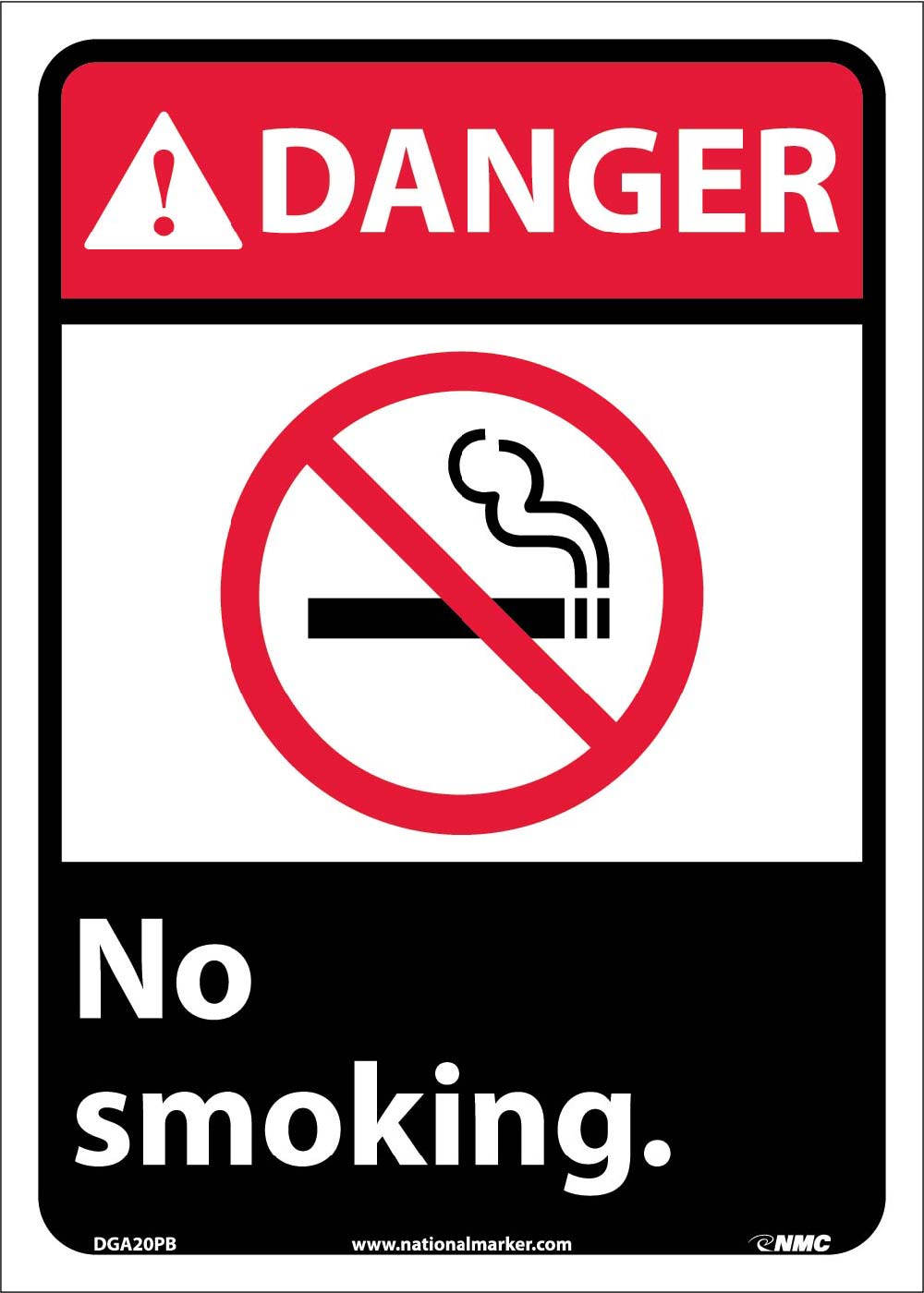 Danger No Smoking Sign-eSafety Supplies, Inc