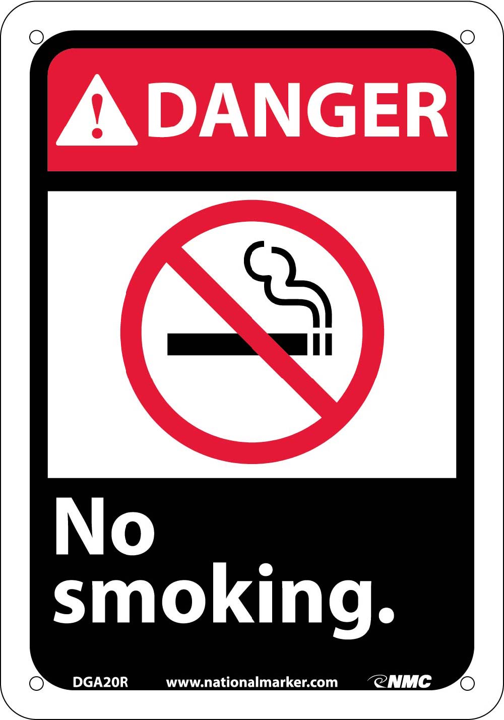 Danger No Smoking Sign-eSafety Supplies, Inc