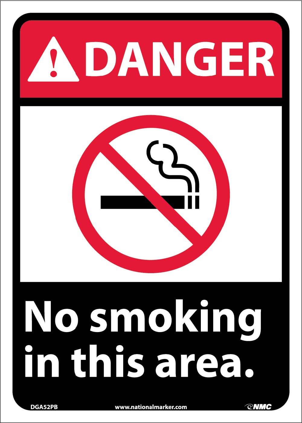 Danger No Smoking In This Area Sign-eSafety Supplies, Inc