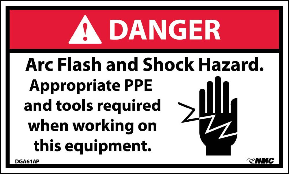 Danger Arc Flash And Shock Hazard Label - 5 Pack-eSafety Supplies, Inc