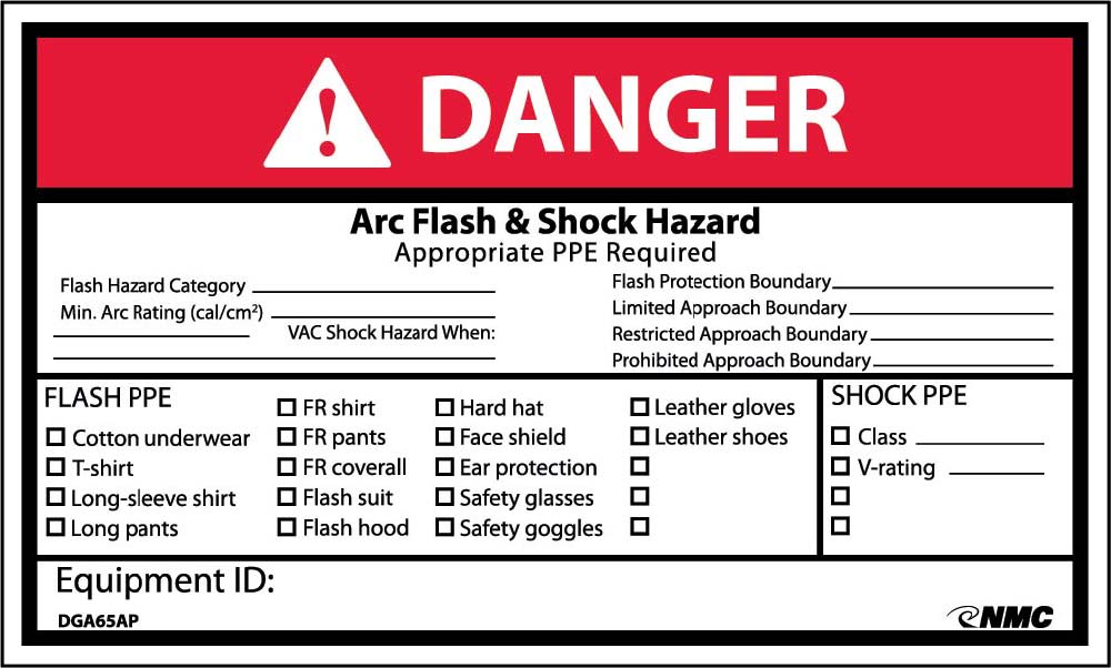 Danger Arc Flash And Shock Hazard Label - 5 Pack-eSafety Supplies, Inc