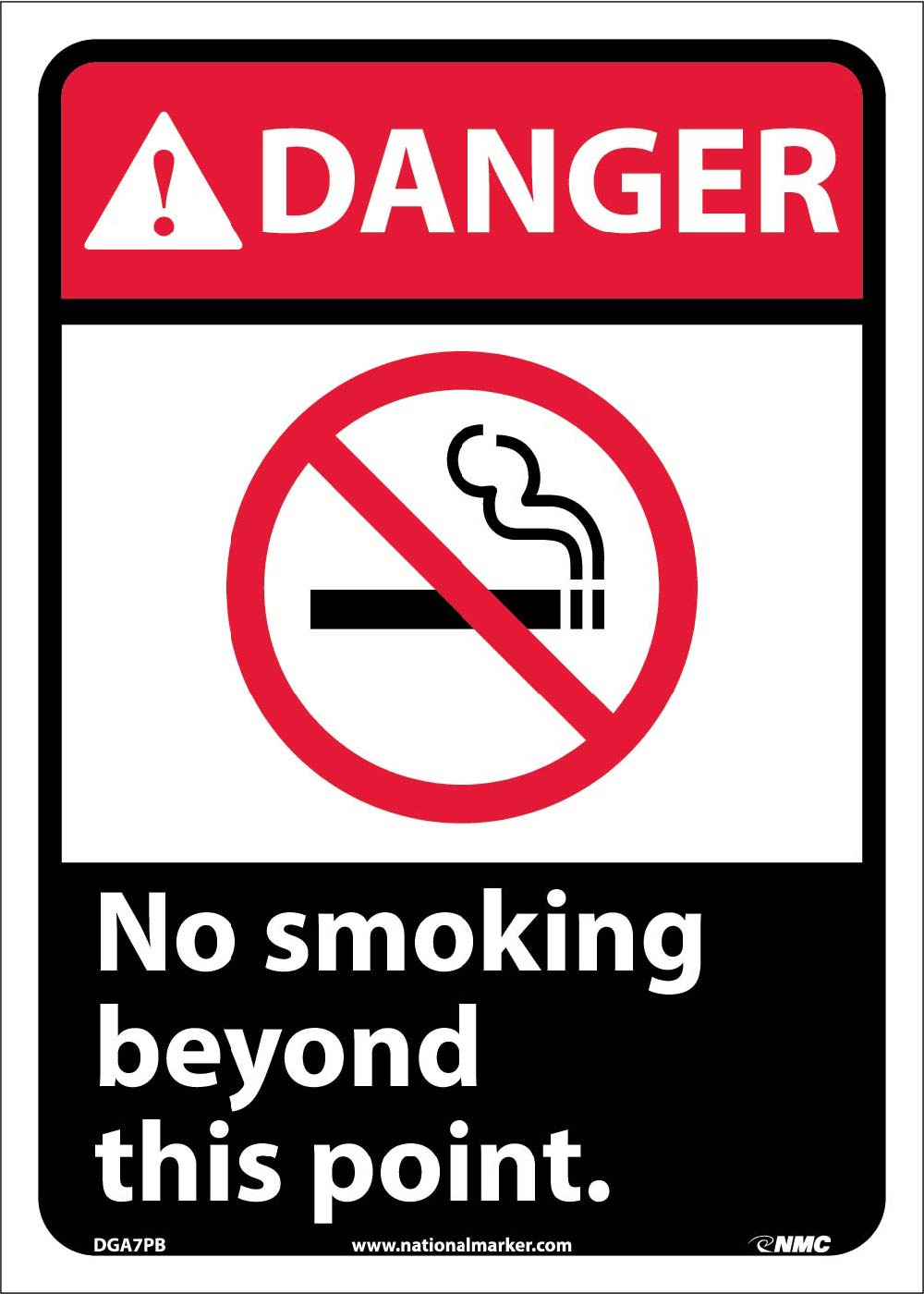 Danger No Smoking Beyond This Point Sign-eSafety Supplies, Inc