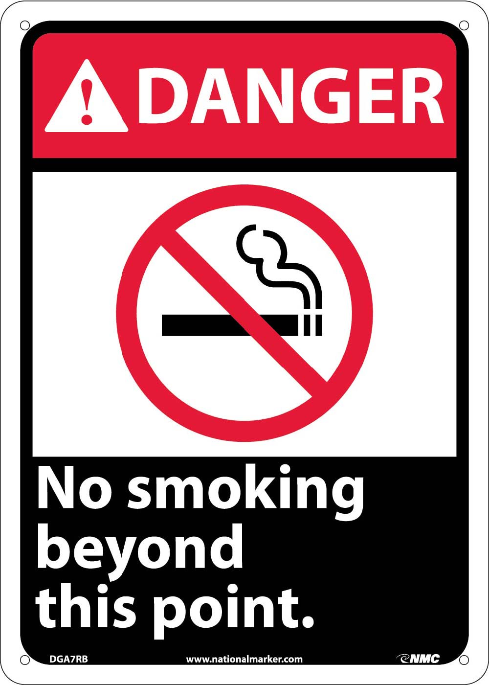 Danger No Smoking Beyond This Point Sign-eSafety Supplies, Inc