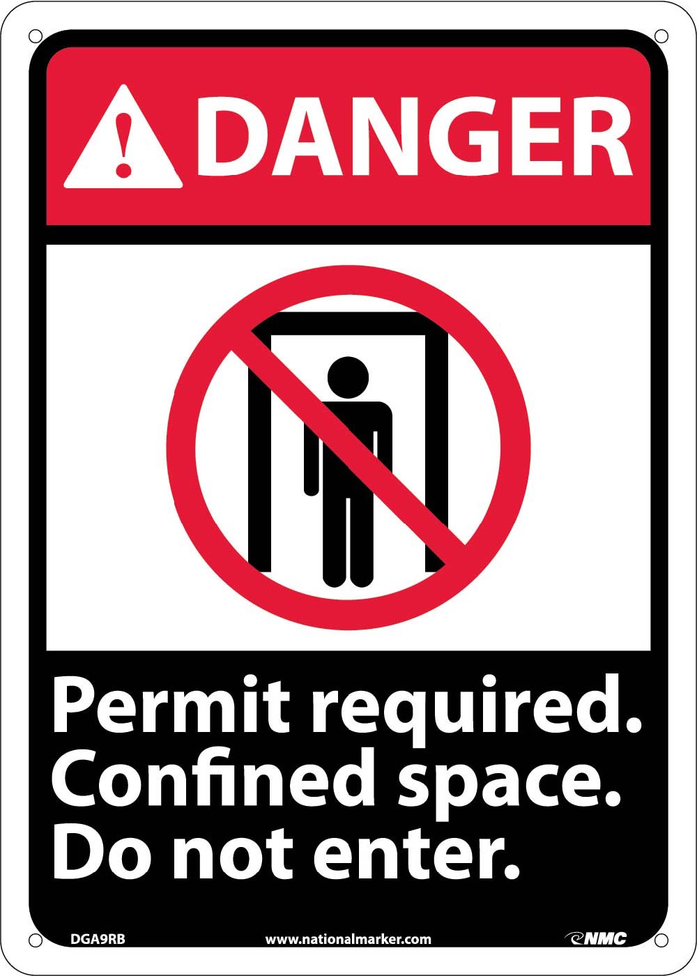 Danger Permit Required Confined Space Do Not Enter Sign-eSafety Supplies, Inc