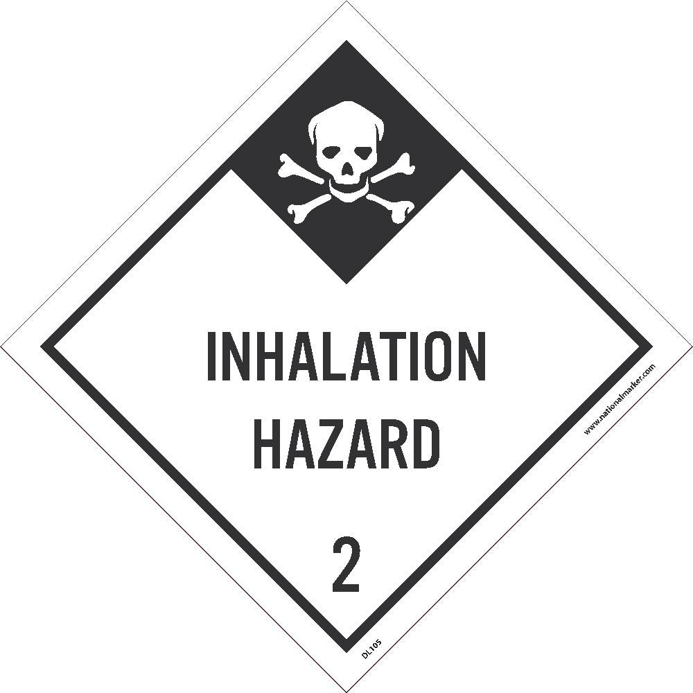Inhalation Hazard 2 Dot Placard Sign - Pack of 25-eSafety Supplies, Inc