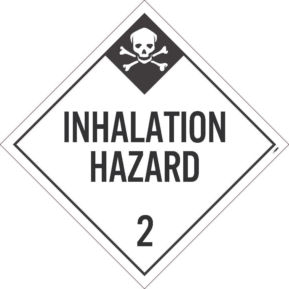 Inhalation Hazard 2 Dot Placard Sign-eSafety Supplies, Inc