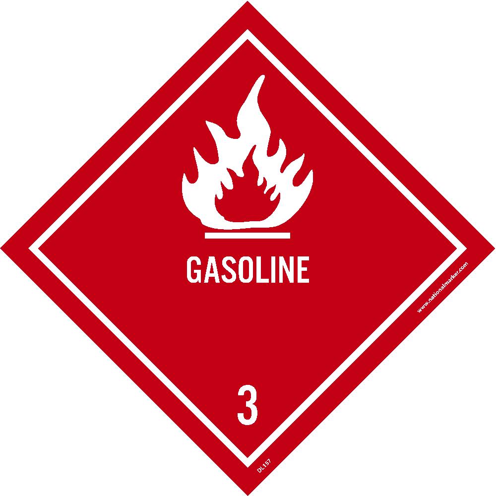 Gasoline Label - Pack of 25-eSafety Supplies, Inc