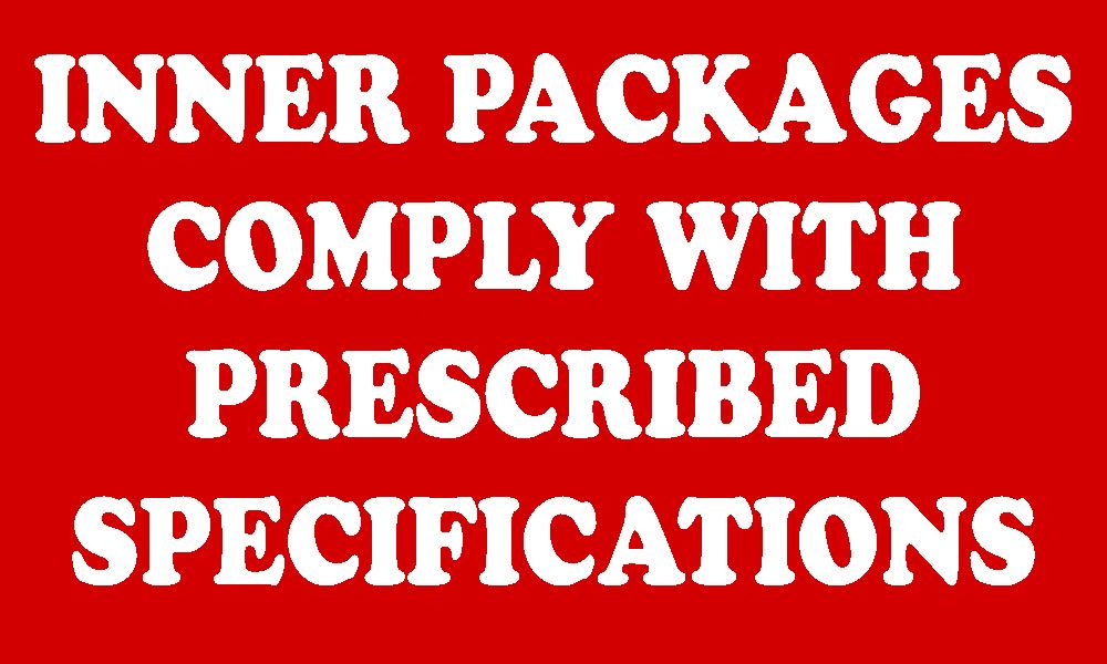 Inner Packages Comly With Pr.. Label - Roll-eSafety Supplies, Inc