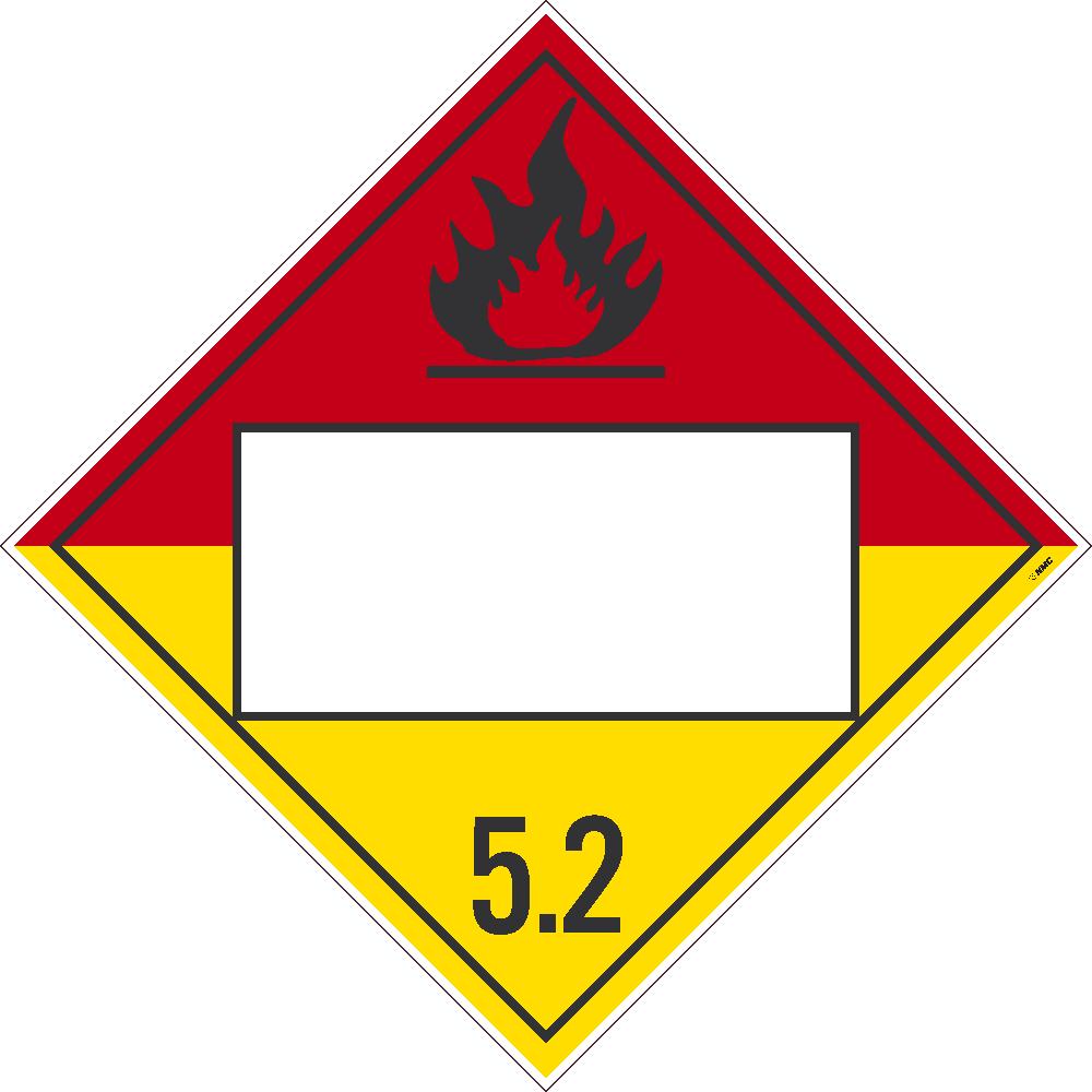 Organic Peroxide 5.2 Dot Placard Label-eSafety Supplies, Inc
