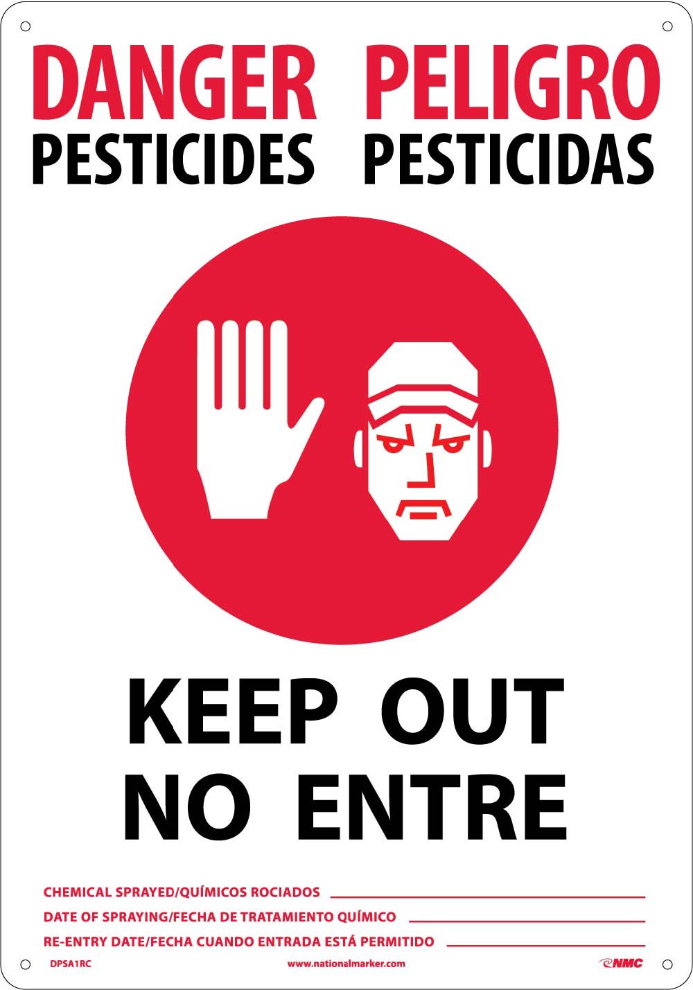 Danger Pesticide Peligro Keep Out No En-eSafety Supplies, Inc