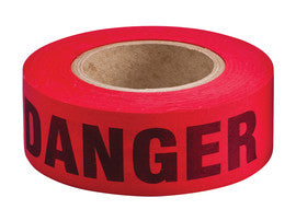 Brady-2" X 50 Yd Black/Yellow Cotton Biodegradable Barricade Tape "CAUTION". Black/Red Cotton Biodegradable Barricade Tape "DANGER".-eSafety Supplies, Inc