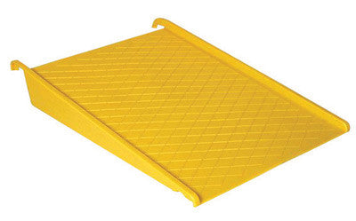 Eagle 45 1/2" X 32" X 8" Yellow HDPE Pallet Ramp For Modular Spill Containment Platforms-eSafety Supplies, Inc