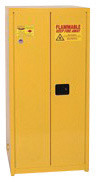 Eagle 60 Gallon Yellow 18 Gauge Steel Safety Storage Cabinet With Self-Closing Doors, Shelves, Vents And 3-Point Latch System-eSafety Supplies, Inc