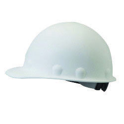 Fiber-Metal By Honeywell White Class C or G Type I Roughneck Fiberglass Hard Hat With 8-Point Ratchet Suspension-eSafety Supplies, Inc
