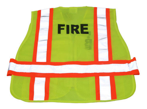 3A Safety - FIRE Print 5-Point Breakaway Mesh Safety Vest - Fire Rated Size 2X-Large - 5X-Large-eSafety Supplies, Inc