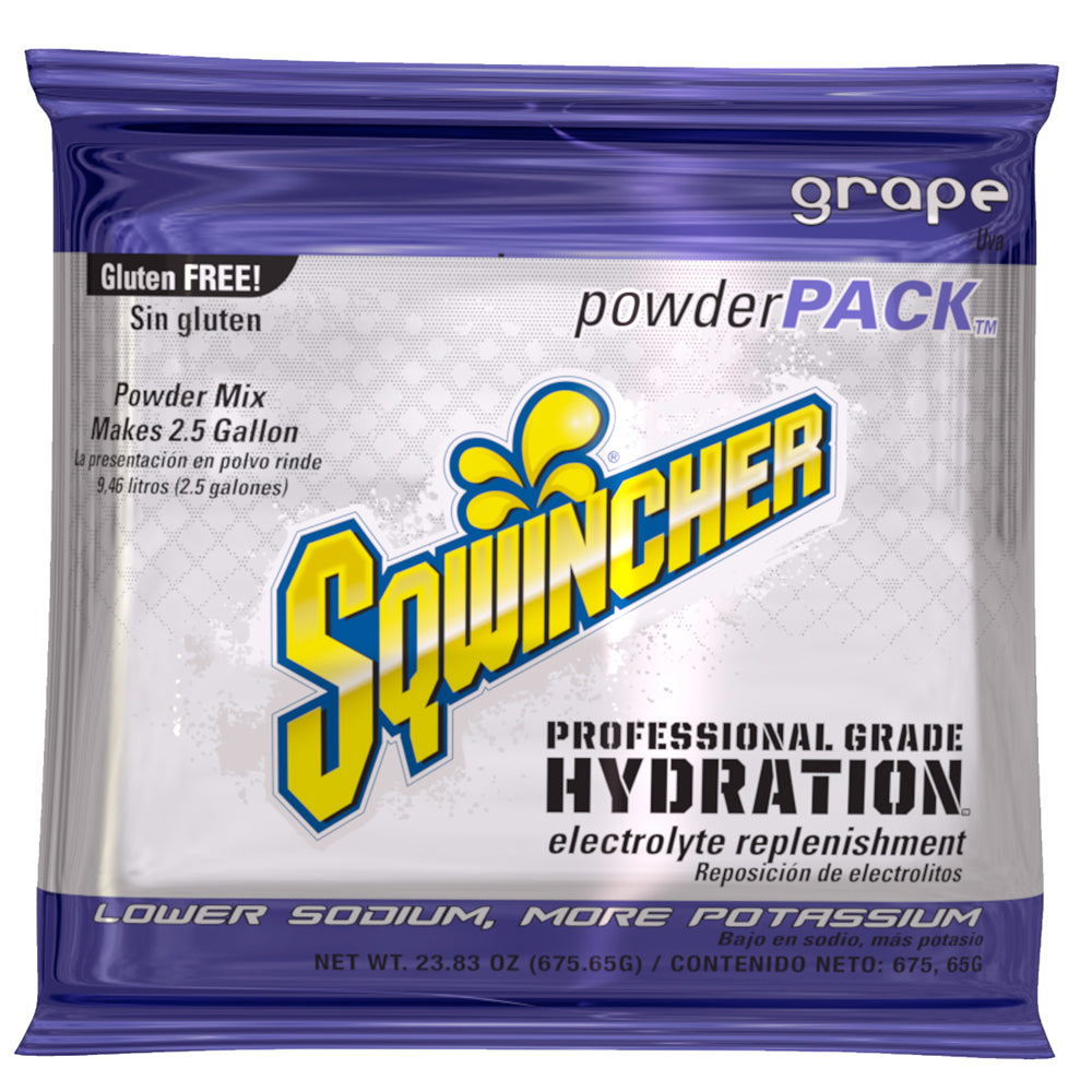 Sqwincher 23.83 Ounce Powder Pack Powder Concentrate Package Electrolyte Drink (32 Electrolyte Drinks - Pack)-eSafety Supplies, Inc