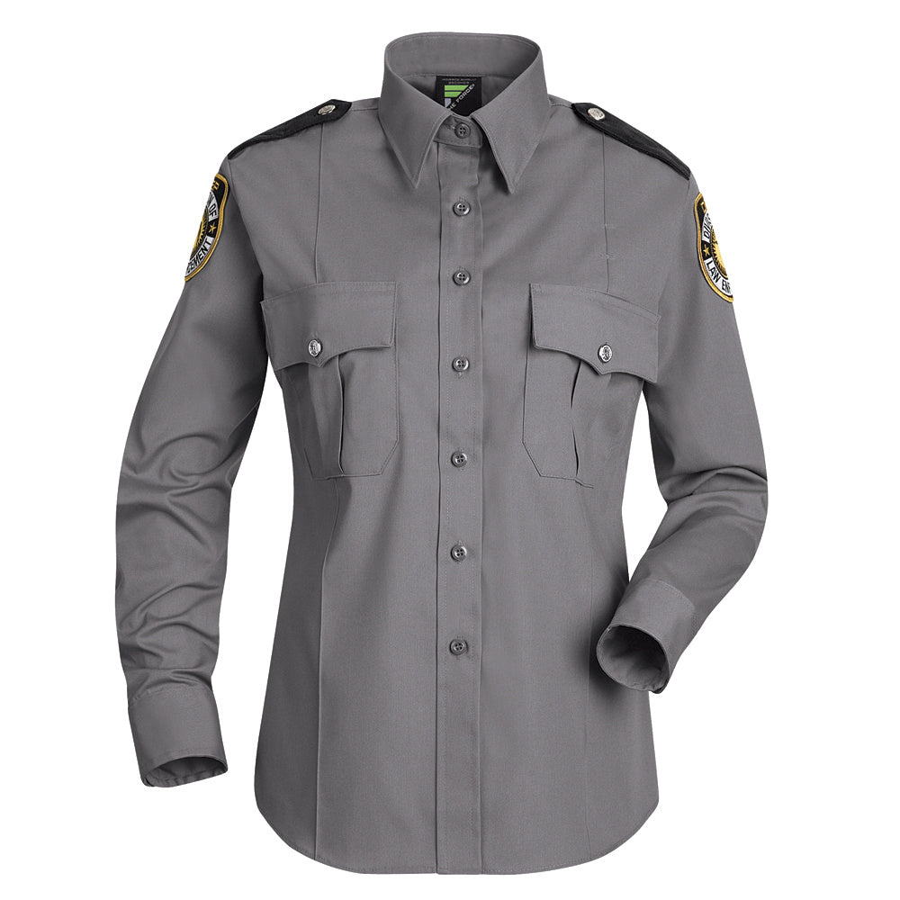 Horace Small New Dimension Stretch Poplin Long Sleeve Shirt HS1166 - Grey-eSafety Supplies, Inc