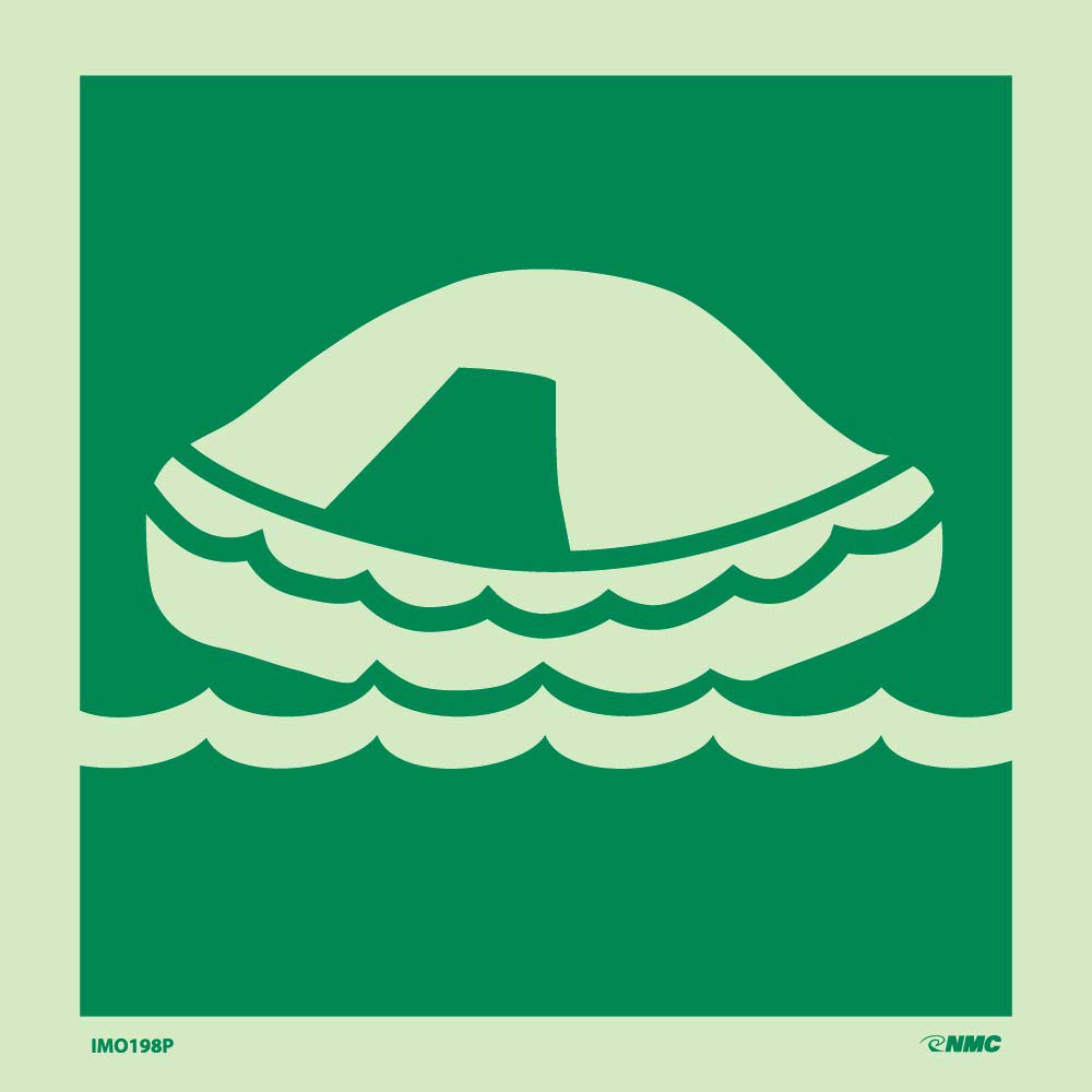 International Marine Organization Life Raft Sign