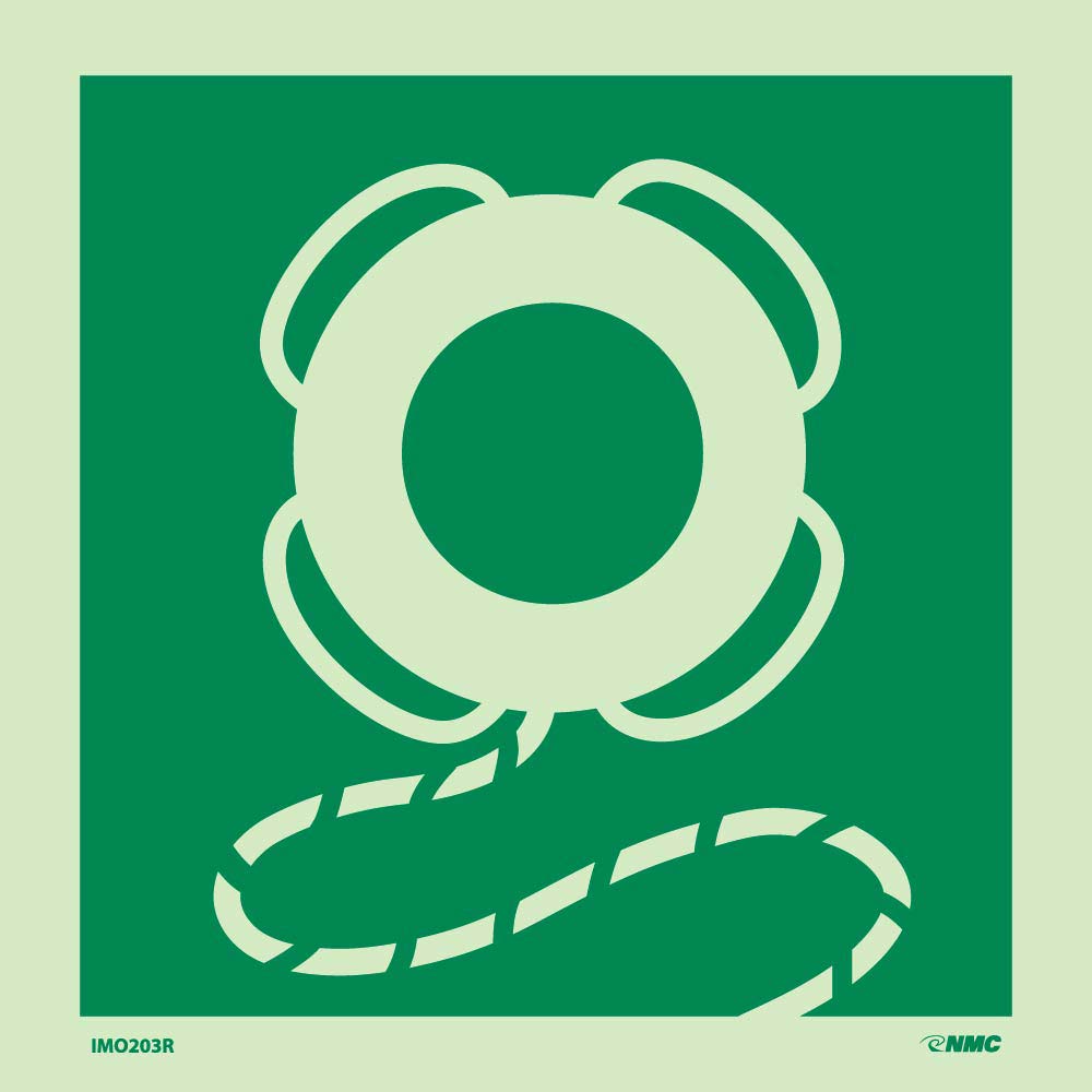 Symbol Life Buoy With Line Imo Label-eSafety Supplies, Inc