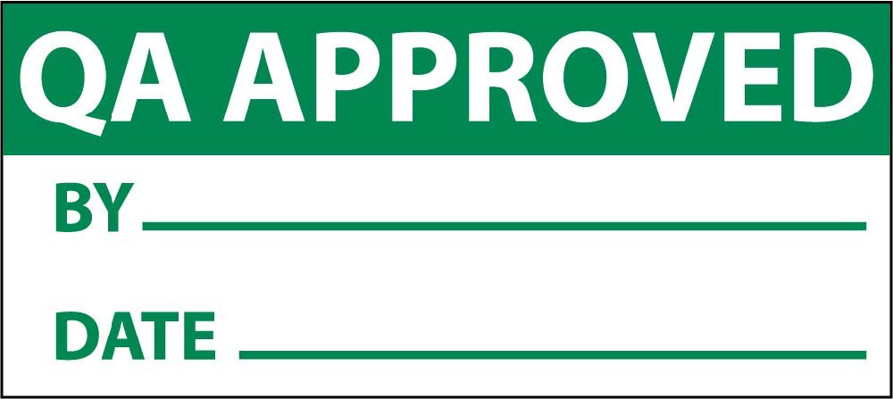 Qa Approved By & Date Label - 3 Pack-eSafety Supplies, Inc