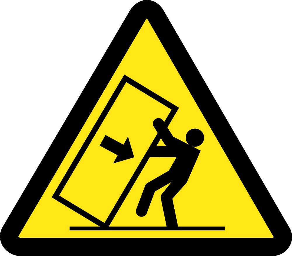 Graphic Tipping Hazard Iso Label - 10 Pack-eSafety Supplies, Inc