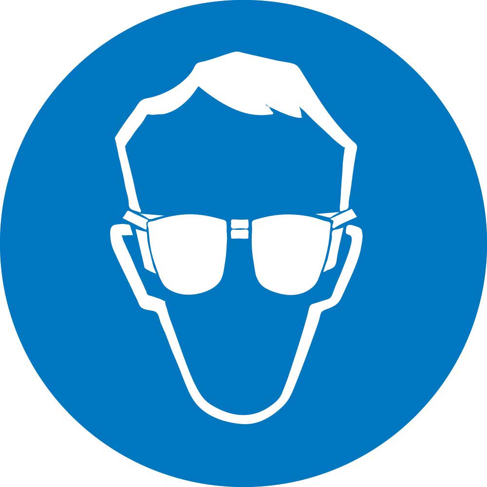 Wear Eye Protection Iso Label - 5 Pack-eSafety Supplies, Inc