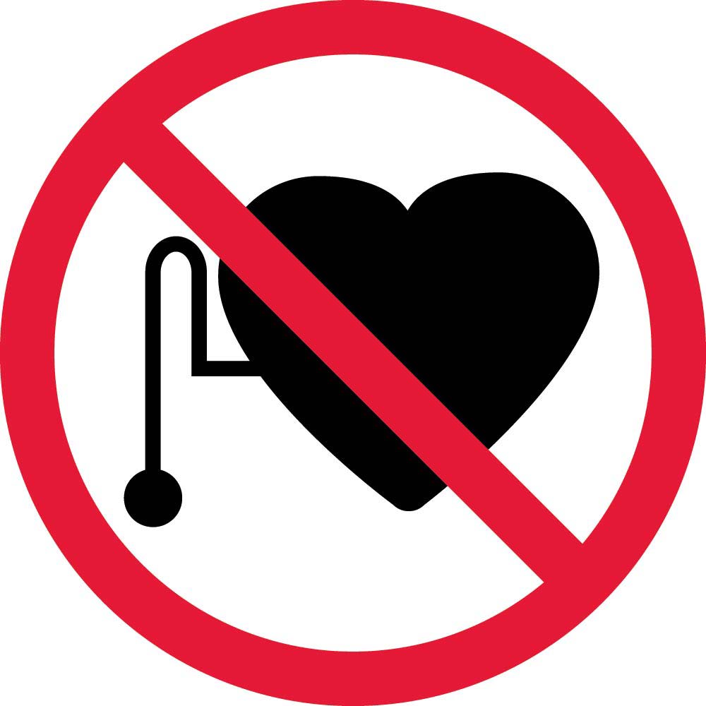 No Pacemakers Iso Label - 5 Pack-eSafety Supplies, Inc