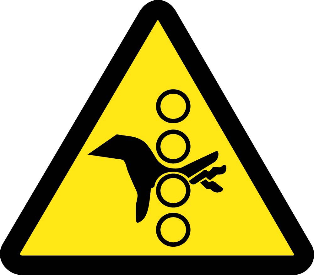 Pinch Point Hazard Iso Label - 5 Pack-eSafety Supplies, Inc