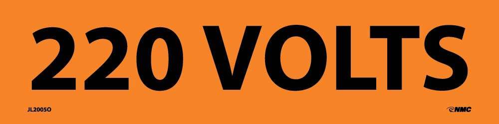 220 Volts Electrical Marker - Pack of 25-eSafety Supplies, Inc