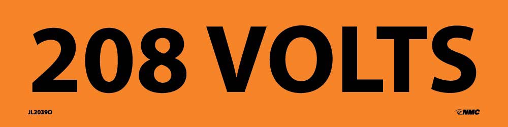 208 Volts Electrical Marker - Pack of 25-eSafety Supplies, Inc