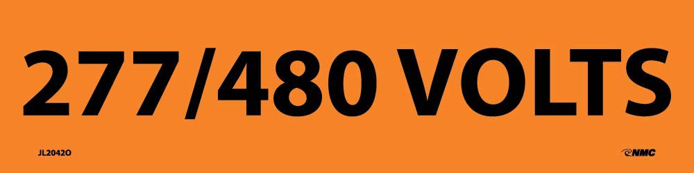 277/480 Volts Electrical Marker - Pack of 25-eSafety Supplies, Inc