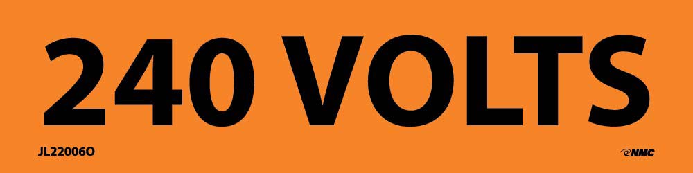 240 Volts Electrical Marker - Pack of 25-eSafety Supplies, Inc