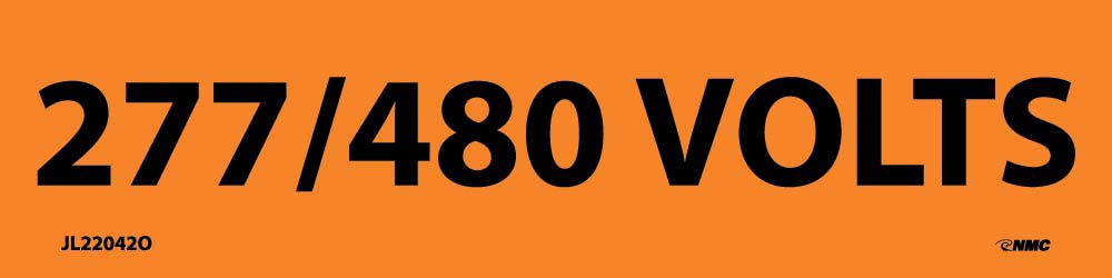 277/480 Volts Electrical Marker - Pack of 25-eSafety Supplies, Inc