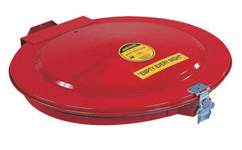Justrite 18 3/8" Red Steel Manual Drum Cover With Gasket And Vent-eSafety Supplies, Inc