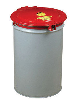 Justrite Red Steel Self-Latching Drum Cover With Gasket And Vent-eSafety Supplies, Inc