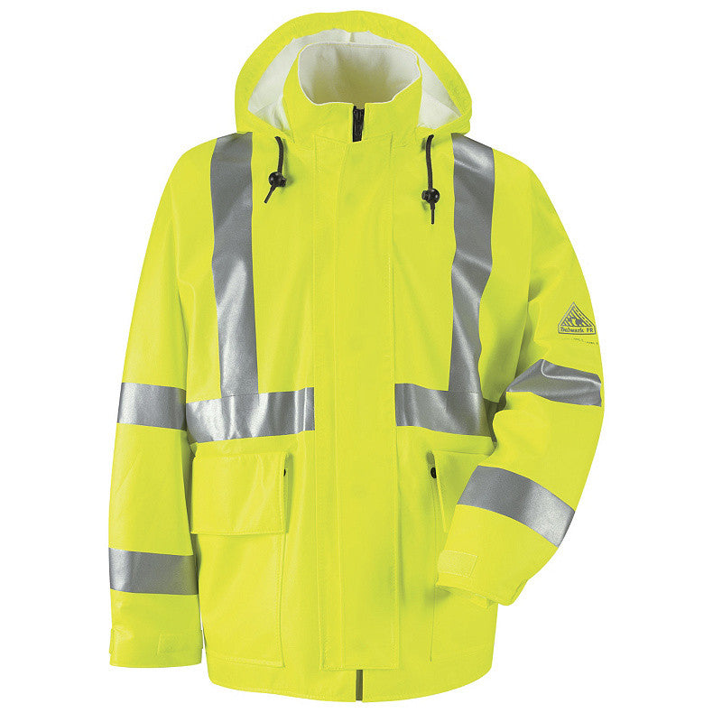 Bulwark - Hi-Visibility Flame-Resistant Rain Jacket HRC2-eSafety Supplies, Inc