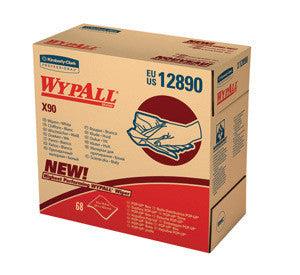 Kimberly-Clark Professional* 8.3" X 16.8" White WypAll* X90 1/4 Fold Heavy Duty Cloth Wipers-eSafety Supplies, Inc