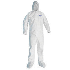 Kimberly-Clark Professional* 2X White KLEENGUARD* A45 Disposable Breathable Liquid And Particle Protection Coveralls With Front Zipper Closure, Attached Respirator Fit-eSafety Supplies, Inc