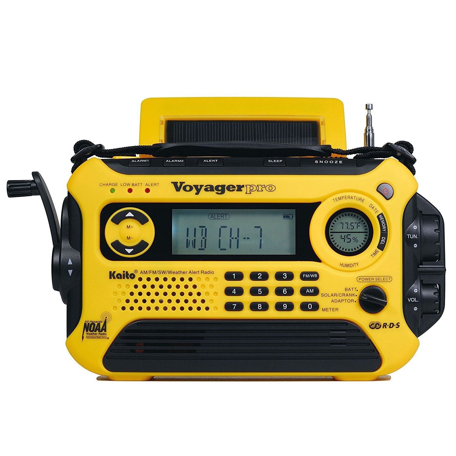 Kaito Voyager Pro - KA600 - Solar & Crank Weather Alert Multiband Radio-eSafety Supplies, Inc